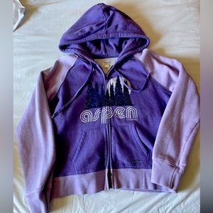 Cozy Purple Aspen Zip-up Hoodie!🏔️